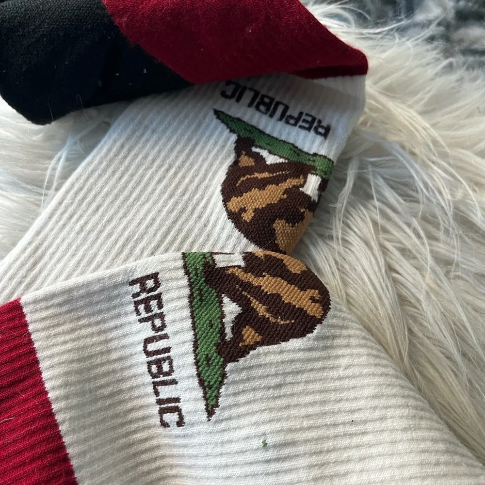 California Republic Bear Crew Socks